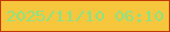 文字の大きさ：4、枠の色：c23808、背景の色：f6c73d、文字の色：8ee283 無料ブログパーツのブログ時計