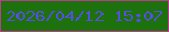 文字の大きさ：2、枠の色：c23895、背景の色：1e720d、文字の色：584ee5 無料ブログパーツのブログ時計