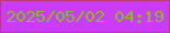 文字の大きさ：2、枠の色：c23971、背景の色：ca3cf8、文字の色：85be20 無料ブログパーツのブログ時計