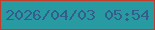 文字の大きさ：4、枠の色：c23e2a、背景の色：289ba2、文字の色：335e8c 無料ブログパーツのブログ時計