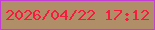 文字の大きさ：3、枠の色：c23ed5、背景の色：b08e68、文字の色：f71c3d 無料ブログパーツのブログ時計