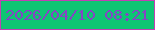 文字の大きさ：5、枠の色：c23fb4、背景の色：0ec573、文字の色：8544c4 無料ブログパーツのブログ時計