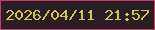 文字の大きさ：5、枠の色：c24261、背景の色：291e26、文字の色：d7c640 無料ブログパーツのブログ時計