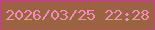 文字の大きさ：4、枠の色：c24485、背景の色：9c6343、文字の色：f08eb8 無料ブログパーツのブログ時計