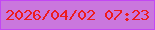 文字の大きさ：2、枠の色：c247f3、背景の色：ca77dd、文字の色：ed1c1e 無料ブログパーツのブログ時計