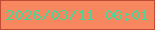 文字の大きさ：3、枠の色：c24933、背景の色：f7875f、文字の色：4ed597 無料ブログパーツのブログ時計