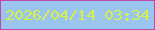 文字の大きさ：3、枠の色：c249a2、背景の色：99c5ee、文字の色：d9f147 無料ブログパーツのブログ時計