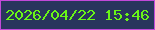 文字の大きさ：4、枠の色：c249d9、背景の色：29355d、文字の色：69f617 無料ブログパーツのブログ時計