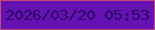 文字の大きさ：4、枠の色：c24b79、背景の色：6511b3、文字の色：2b0765 無料ブログパーツのブログ時計