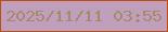文字の大きさ：4、枠の色：c24c0f、背景の色：bf9fbc、文字の色：a6886c 無料ブログパーツのブログ時計