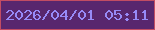 文字の大きさ：1、枠の色：c24c63、背景の色：58266e、文字の色：978af7 無料ブログパーツのブログ時計