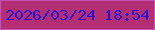 文字の大きさ：2、枠の色：c251bc、背景の色：b32e72、文字の色：2f00d6 無料ブログパーツのブログ時計