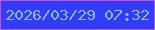 文字の大きさ：4、枠の色：c252d9、背景の色：343cfb、文字の色：8db9f9 無料ブログパーツのブログ時計