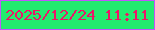 文字の大きさ：2、枠の色：c254fd、背景の色：23eb6f、文字の色：ec1567 無料ブログパーツのブログ時計