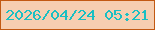 文字の大きさ：2、枠の色：c25912、背景の色：f6ceb0、文字の色：1abfc3 無料ブログパーツのブログ時計