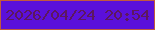 文字の大きさ：5、枠の色：c2593d、背景の色：5b10da、文字の色：5d175f 無料ブログパーツのブログ時計