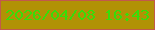 文字の大きさ：2、枠の色：c2594b、背景の色：b19205、文字の色：37dd09 無料ブログパーツのブログ時計