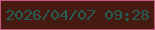 文字の大きさ：5、枠の色：c25a7f、背景の色：471a11、文字の色：255e54 無料ブログパーツのブログ時計