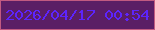 文字の大きさ：4、枠の色：c25a81、背景の色：5b1e65、文字の色：5d24fc 無料ブログパーツのブログ時計