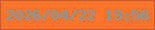 文字の大きさ：1、枠の色：c25b31、背景の色：fe732a、文字の色：5aa3c3 無料ブログパーツのブログ時計