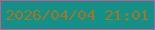 文字の大きさ：5、枠の色：c25b94、背景の色：139088、文字の色：9e7726 無料ブログパーツのブログ時計