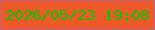 文字の大きさ：4、枠の色：c25f87、背景の色：ed5927、文字の色：01cb02 無料ブログパーツのブログ時計