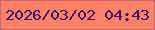 文字の大きさ：1、枠の色：c26377、背景の色：ff8266、文字の色：3a0f77 無料ブログパーツのブログ時計