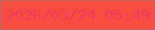 文字の大きさ：4、枠の色：c26463、背景の色：f84e3f、文字の色：ed3a5e 無料ブログパーツのブログ時計