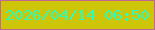 文字の大きさ：4、枠の色：c26597、背景の色：cdc507、文字の色：2bfcbf 無料ブログパーツのブログ時計