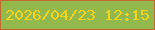 文字の大きさ：5、枠の色：c26730、背景の色：93b94c、文字の色：f4d41f 無料ブログパーツのブログ時計