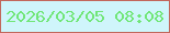 文字の大きさ：1、枠の色：c2675c、背景の色：cff5fb、文字の色：71e678 無料ブログパーツのブログ時計