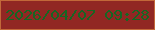 文字の大きさ：1、枠の色：c26839、背景の色：912723、文字の色：176623 無料ブログパーツのブログ時計