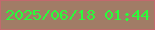文字の大きさ：1、枠の色：c2696d、背景の色：a17c66、文字の色：2afc3a 無料ブログパーツのブログ時計