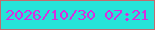 文字の大きさ：4、枠の色：c26b6d、背景の色：26e3d8、文字の色：d92ddf 無料ブログパーツのブログ時計