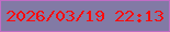 文字の大きさ：2、枠の色：c26cc5、背景の色：827aa5、文字の色：ff0b0c 無料ブログパーツのブログ時計
