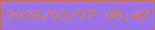 文字の大きさ：4、枠の色：c26e71、背景の色：9a73e8、文字の色：d57c48 無料ブログパーツのブログ時計
