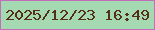 文字の大きさ：5、枠の色：c26eba、背景の色：a4d9b2、文字の色：563016 無料ブログパーツのブログ時計