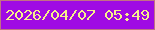 文字の大きさ：5、枠の色：c27084、背景の色：9f0ae4、文字の色：f6f18b 無料ブログパーツのブログ時計