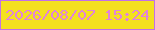 文字の大きさ：1、枠の色：c271e8、背景の色：f4e11f、文字の色：e183db 無料ブログパーツのブログ時計