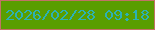 文字の大きさ：3、枠の色：c27266、背景の色：599e00、文字の色：2cb1b4 無料ブログパーツのブログ時計