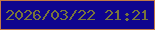 文字の大きさ：5、枠の色：c27846、背景の色：0f048e、文字の色：78753a 無料ブログパーツのブログ時計