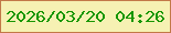 文字の大きさ：4、枠の色：c27948、背景の色：f6f1b3、文字の色：179601 無料ブログパーツのブログ時計