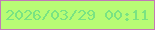 文字の大きさ：5、枠の色：c279b8、背景の色：b8fc75、文字の色：7ae382 無料ブログパーツのブログ時計