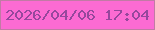文字の大きさ：3、枠の色：c27aa5、背景の色：fc6bd3、文字の色：96479d 無料ブログパーツのブログ時計