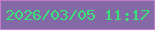 文字の大きさ：4、枠の色：c27dd2、背景の色：8369a5、文字の色：39e377 無料ブログパーツのブログ時計