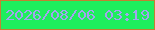 文字の大きさ：2、枠の色：c28131、背景の色：1eee5d、文字の色：a2a4ef 無料ブログパーツのブログ時計