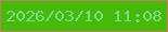 文字の大きさ：5、枠の色：c2815d、背景の色：47b908、文字の色：77dc84 無料ブログパーツのブログ時計