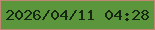 文字の大きさ：3、枠の色：c28674、背景の色：5c963c、文字の色：172812 無料ブログパーツのブログ時計