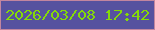 文字の大きさ：3、枠の色：c2869f、背景の色：56529f、文字の色：85da08 無料ブログパーツのブログ時計