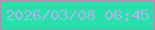文字の大きさ：2、枠の色：c286b1、背景の色：29dfaa、文字の色：aeb5e8 無料ブログパーツのブログ時計